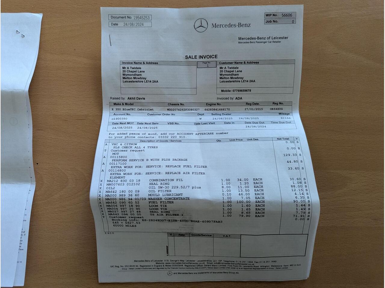 Mercedes-Benz E Class OE64XUG