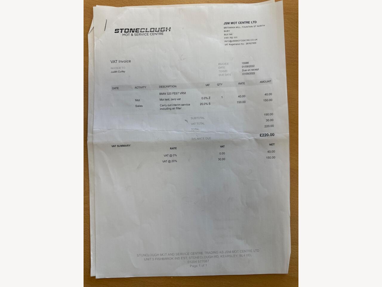 BMW 3 Series FE67VRM