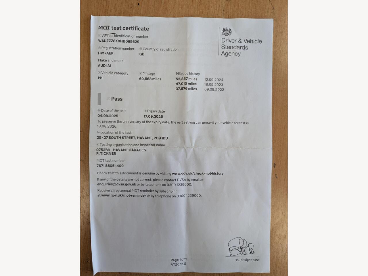 Audi A1 HV17AEP