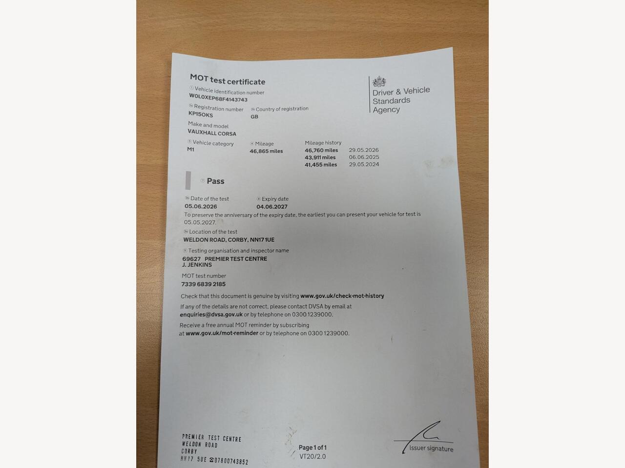 Vauxhall Corsa KP15OKS