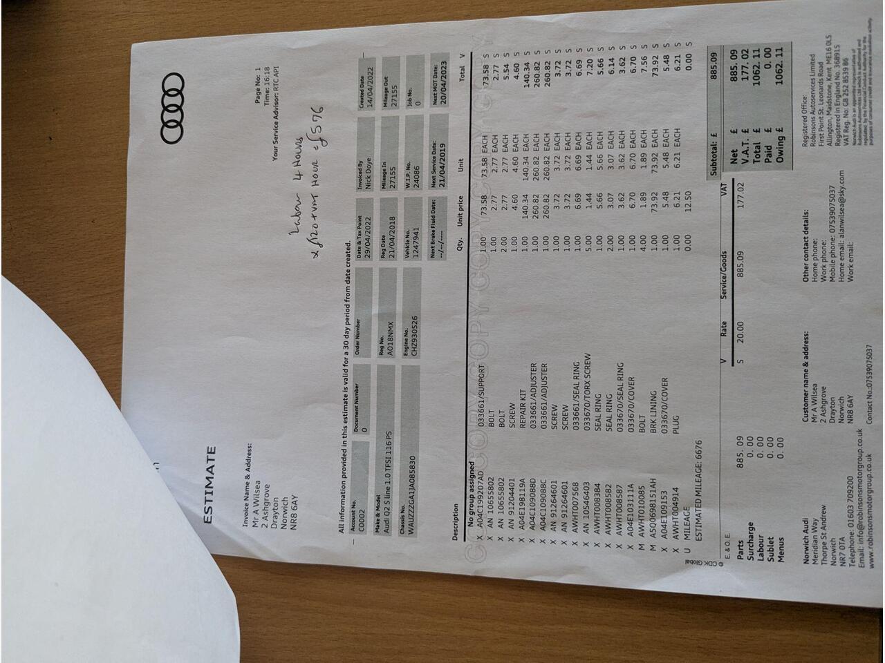 Audi Q2 AO18NMX